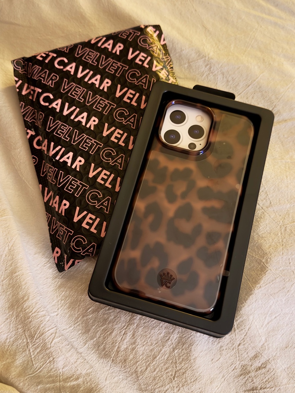 Velvet Caviar Leopard Print Phone Case - Brown & Black